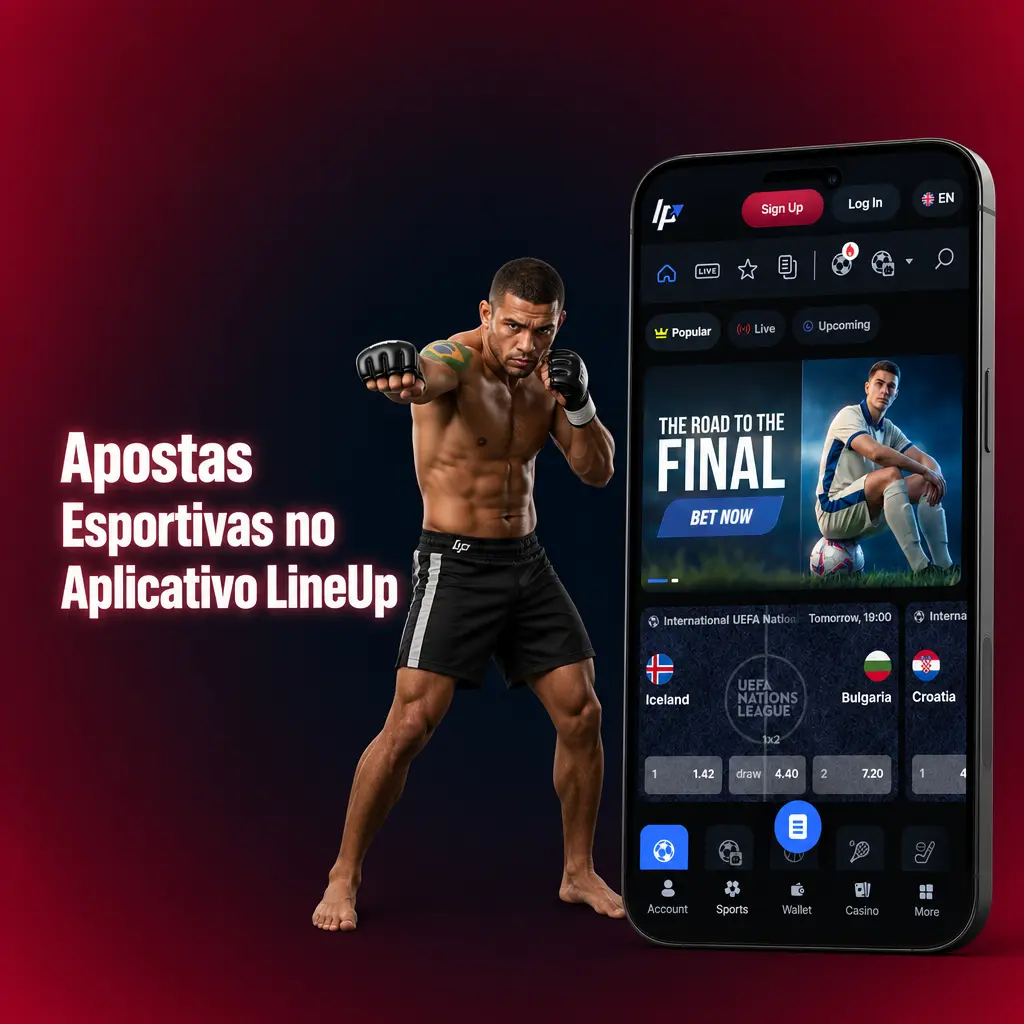 Apostas esportivas no app LineUp: futebol, basquete, vôlei, tênis, eSports, odds ao vivo e estatísticas em tempo real.